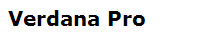 Verdana Pro
